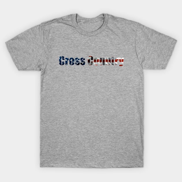 American Flag Cross Country T-Shirt by AdventureFinder